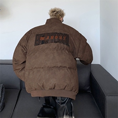 美式复古立领字棉衣男秋冬款港风面包服棉袄M0803-P105，男装棉衣，星座308B-2