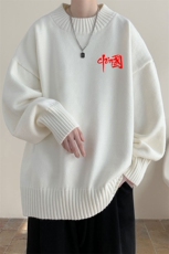 半高领毛衣男士大码针织衫男毛线衣男M18276-P45加绒款-P65，男装针织衫/毛衣，电商A040
