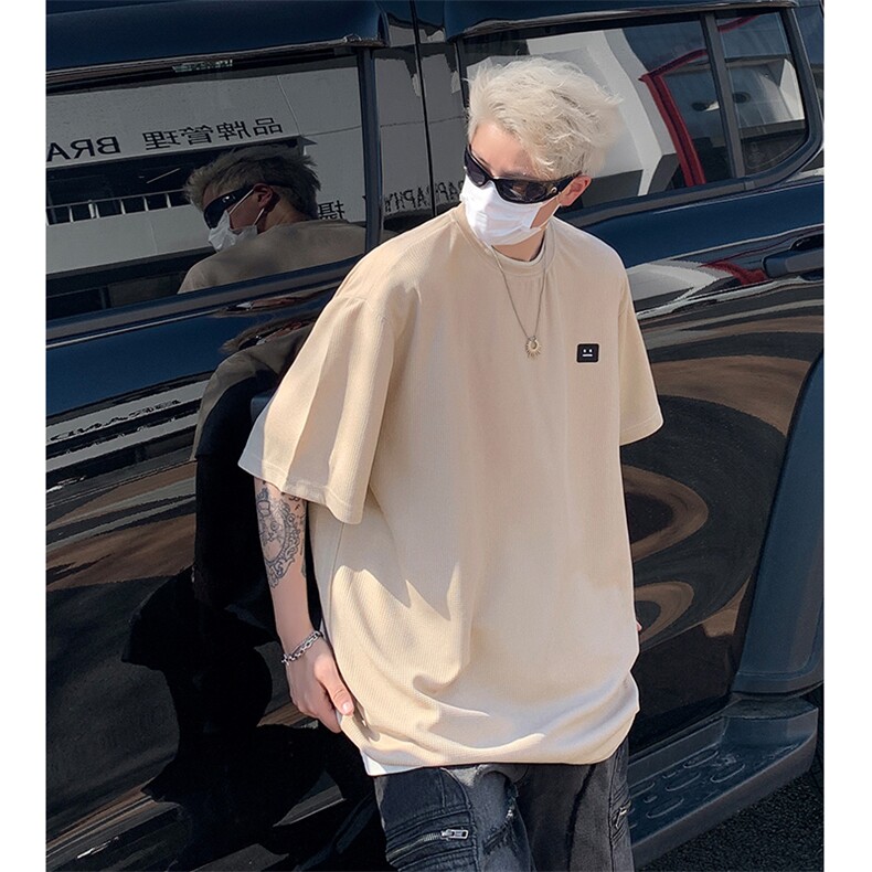 8XL-M 重磅！特大码T潮牌上衣男中性华夫格短袖T恤DX304P25控39图片