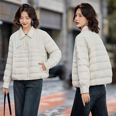 现货轻薄羽绒服女短款2025冬季小个子韩范轻便保暖洋气外套，女装羽绒服，仟媚宠