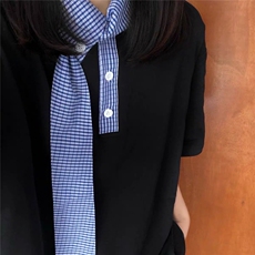 现货自制260克双纱「航海系」领口拼接设计感短袖t恤女夏季情侣，男装T恤，星座910A