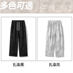 春夏季新款美式休闲工装裤男潮流宽松直筒拖地阔腿裤子KZ006-P38图片