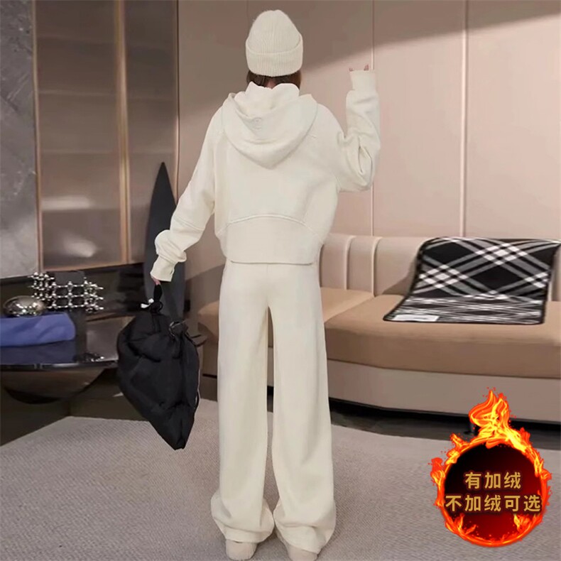 欧洲站时尚套装女宽松减龄春秋2025年新款高级感卫衣阔腿裤两件套,女装套装/套裙,江南
