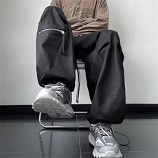 灰色工装裤男2024新款春秋季垂感G086P50，男装休闲裤，星座1116-2