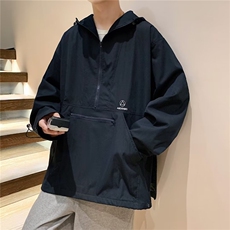 日系复古半拉链套头外套男秋冬户外拼接夹克冲锋衣W5181-P42，男装夹克，星座512-2