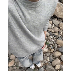 浅灰色圆领毛衣男款秋冬美式慵懒高级感针织衫内搭打底衫M5020，男装T恤，星座1116A（原606A-3）