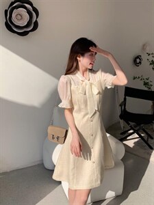 现货夏装新款小香连衣裙图片