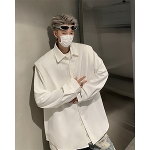 假两件长袖衬衫男秋季高级感痞帅衬衣 XZ514-2-24229-P5588图片