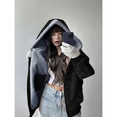 现货高品质美式高街冬季重磅座山雕大毛毛领pu皮棉衣男女加厚外套，男装皮衣，电商A486-1