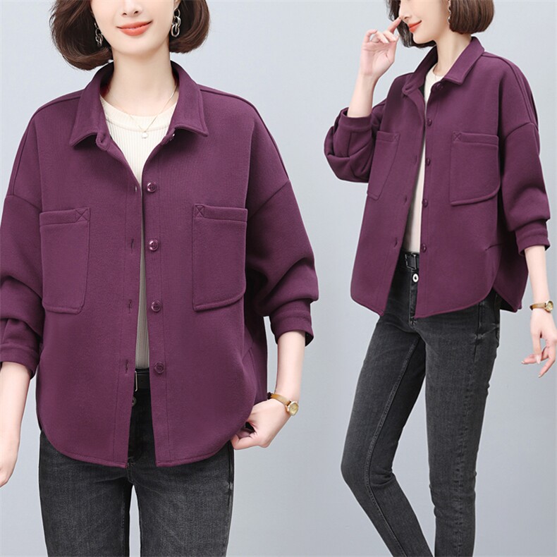 休闲衬衫外套女2025春季新款韩版小个子爆款宽松时尚气质百搭上衣，女装衬衫，璐依舞