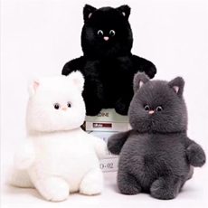 三色坐猫爆款精品绒绒小猫玩具超萌玩偶可爱时尚萌宠玩具