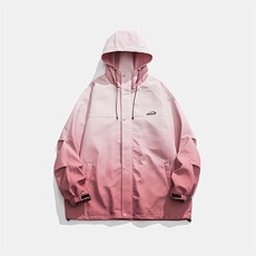 秋冬防水连帽扎染渐变颜色夹克外套冲锋衣宽松版型JK9262P-75，男装夹克，电商A128