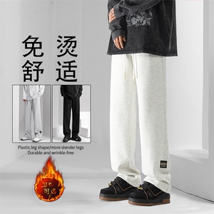 休闲裤男士潮牌宽松拖地加绒加厚裤男WK89-1常规特批28加绒特批33图片