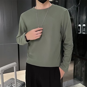 美式街头设计感圆领双面舒绒毛衣男慵懒风休闲针织衫TX2291P32图片