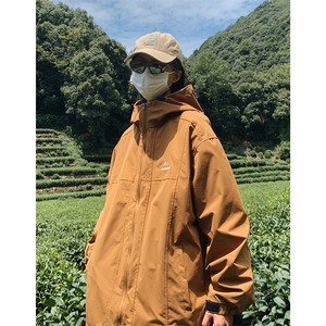 XZ213-JK6621-P65控88  港风大码冲锋衣外套高街户外痞帅连帽夹克图片