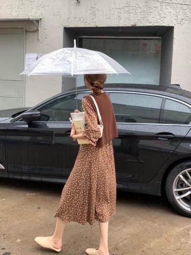 【现货】秋冬新款，碎花连衣群，显瘦百搭不挑人，S.M，其它，Y-AN SHANG