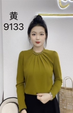 2024年秋季纯色百搭打底衫宽松小衫女，女装衬衫，思沃羊绒