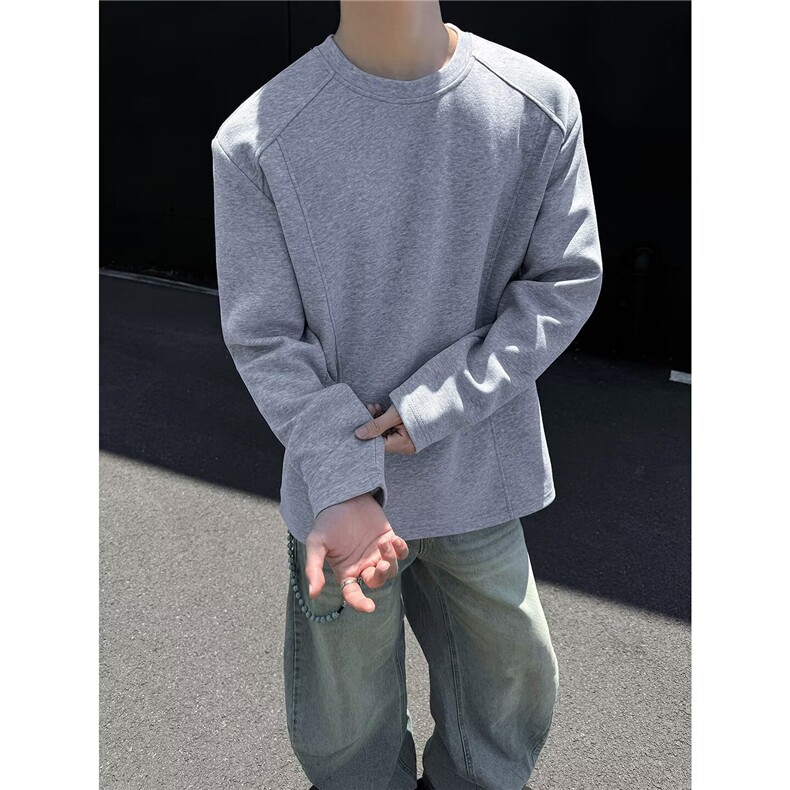 潮流简约圆领卫衣男女款潮流宽松情侣套头上衣WY36-P35,男装卫衣,星座208-5