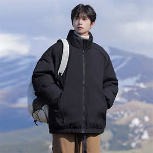 现货冬季美式休闲加厚雪山外套夹克立领纯色三防户外工装棉服图片