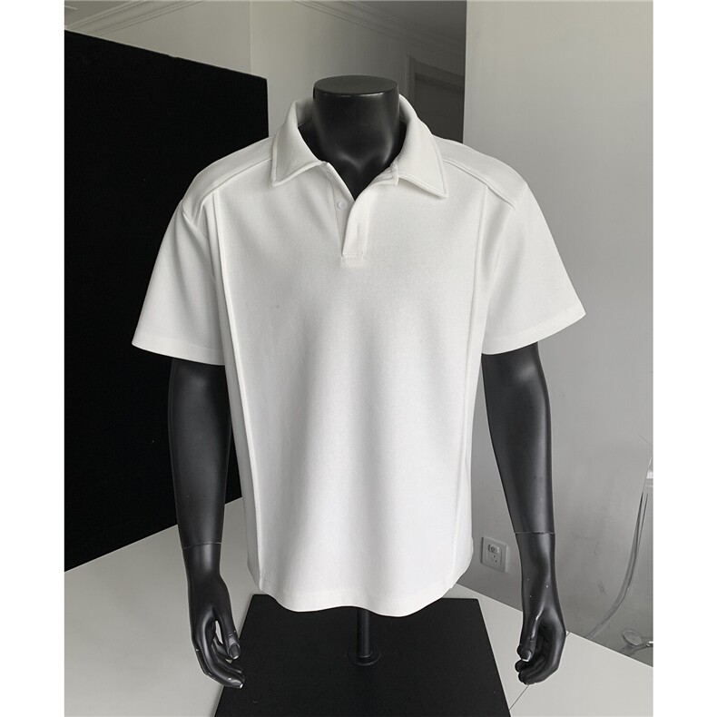主推2025重磅夏季简约新款百搭翻领POLO衫短袖T恤男S417-特28，男装Polo衫，电商A233-1