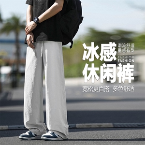美式潮流百搭休闲长裤直筒宽松冰氧拖地裤  K330特批28 59.9图片