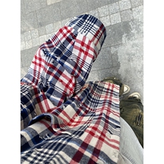 【有货】破坏感格子长袖衬衫男女设计感高级宽松外套B407CC-特P45，男装衬衫，星座1007（原301D）
