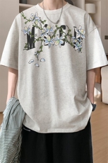 图案已注册夏季新款港风宽松短袖T恤男潮百搭半袖打底衫D075/P25，男装T恤，电商B209