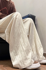 8XL-M特大码风棉麻裤男长裤子宽松直筒型休闲拖地裤k955P65，男装休闲裤，电商D206-1