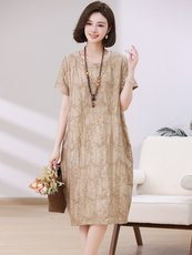 连衣裙女2024新款高端精致大码女装微胖穿搭气质裙子，女装连衣裙，忆绮罗