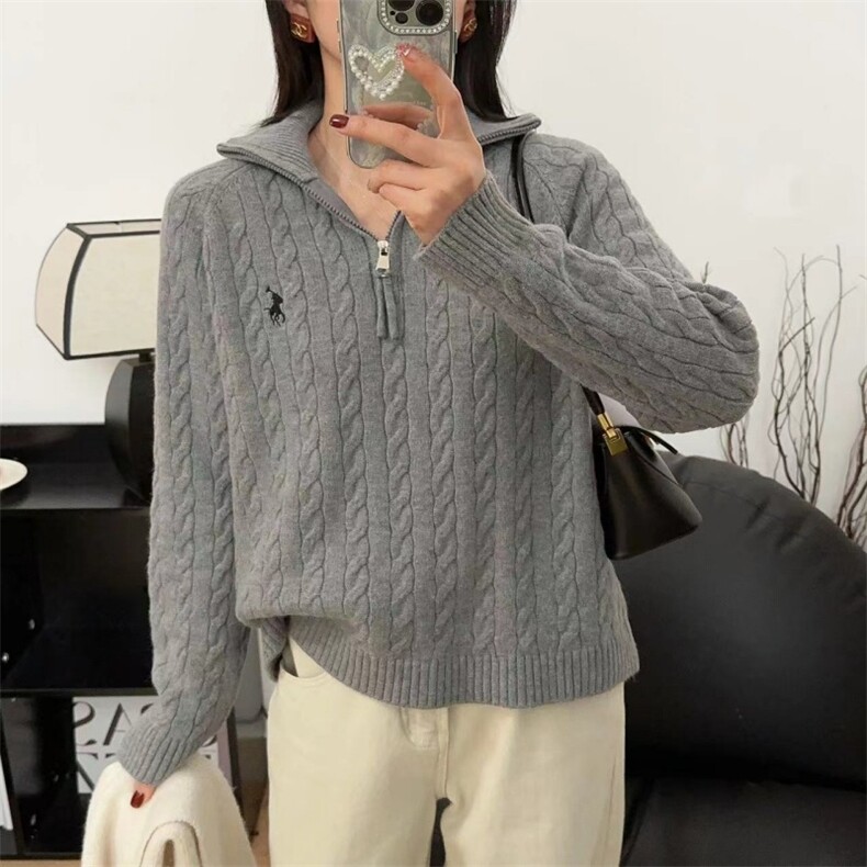 纯色套头长袖时尚气质简约百搭针织衫2024年秋季，女装针织衫/毛衣，鑫之绒