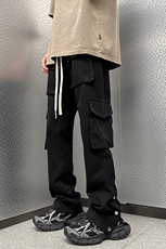 夏季工装百搭冰丝冲锋裤休闲裤男高街潮流长裤子BK05/P55，男装休闲裤，电商D202-1