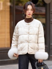 2025冬装新款时尚新中式90绒羽绒服外套，女装羽绒服，曼琳思菲