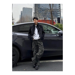美式复古工装外套男女春秋季新款潮牌工装J216-P90图片