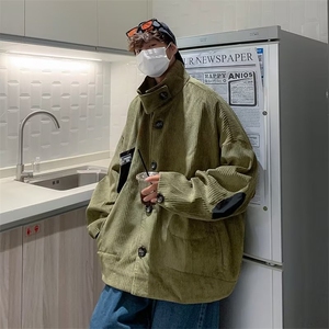 港风灯芯绒外套男女秋冬宽松休闲工装棒球服ins潮牌夹克JY885-P63图片