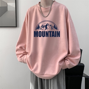麂皮绒卫衣男大码重磅长袖t恤男 JW81255-P35图片