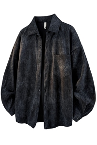 衬衫男秋季新款港风宽松大码扎染肌理感长袖衬衣CS7012-P38图片