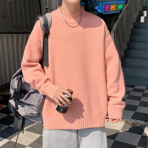 ！高品质港风大码纯色半高领毛衣男秋冬季打底衫M666特P38图片