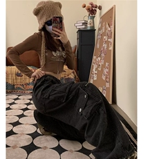 百搭潮流新款气质甜氧少女潮多口袋工装牛仔裤简约日系ins流行，男装牛仔裤，星座506A