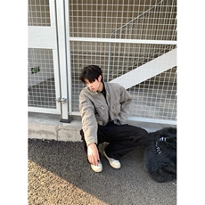 水洗灰色立领牛仔外套男春季复古潮牌拉链短款外套美式夹克W352，男装夹克，星座1116A（原606A-3）