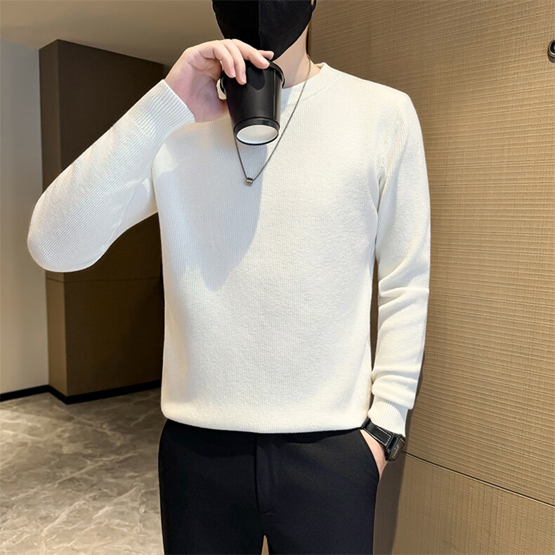 秋冬纯色圆领套头针织打底衫店主社会小伙痞帅301A-1/M97/P48,男装T恤,星座301A-1