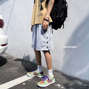 大货主推 排扣短裤新款男士港风男女中性休闲裤五分裤 GK588-p26图片