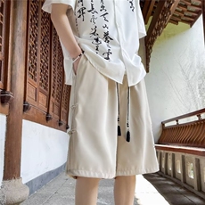 免烫刺绣阔腿短裤男女夏季宽松五分裤风DK9049，男装休闲裤，星座1116A-1（原606A）