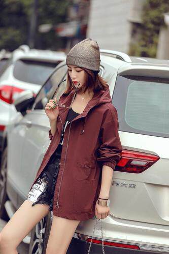 时尚潮流休闲风衣，女装风衣，紫湘阁