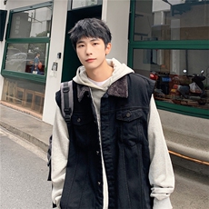 MJ205J-p65-限价98M-5XL抖音情侣棉马甲加绒大码羊羔毛cityboy，女装马甲，星座116