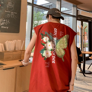 已注册薄荷曼波直播抖音纯棉250克重磅男无袖背心T恤T539P28控39图片