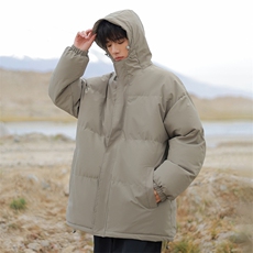 现货抖音得物可供视频三防加厚羽绒连帽棉衣外套面包棉服WM1277，男装棉衣，电商A486