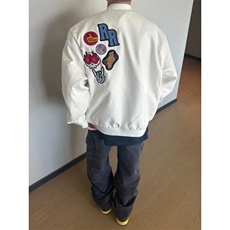 W9495-P68网图现货美式高街刺绣棒球服夹克外套百搭潮牌上衣，男装夹克，星座1608-2