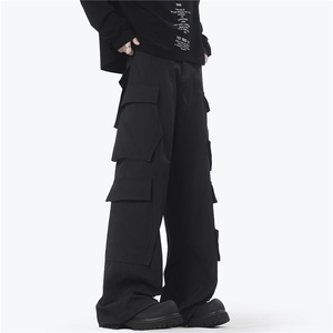 深度库存秋冬加厚重磅美式高街工装裤子男女宽松休闲裤K10103-P60图片