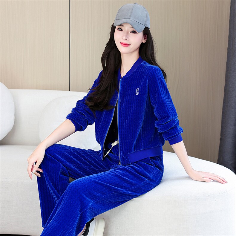 【秋装新款】时尚休闲棒球服运动服套装两件套2024秋装新款,女装套装/套裙,慕依路
