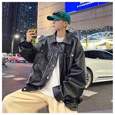 F578P78秋冬男装PU批皮夹克外套机车服，男装夹克，星座512-6